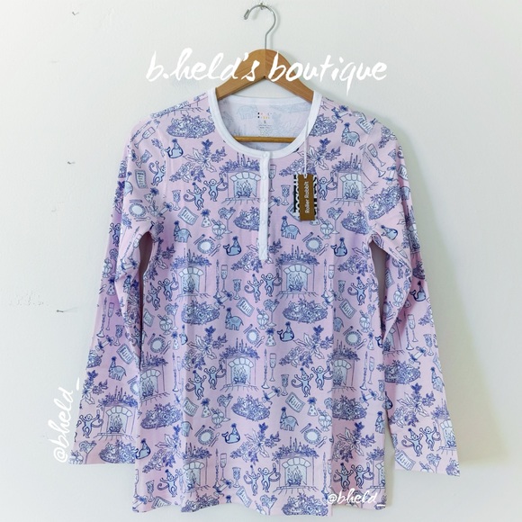 Roller Rabbit Party Toile Pajamas in Pink Size Small (S) Brand New NWT - Picture 3 of 14